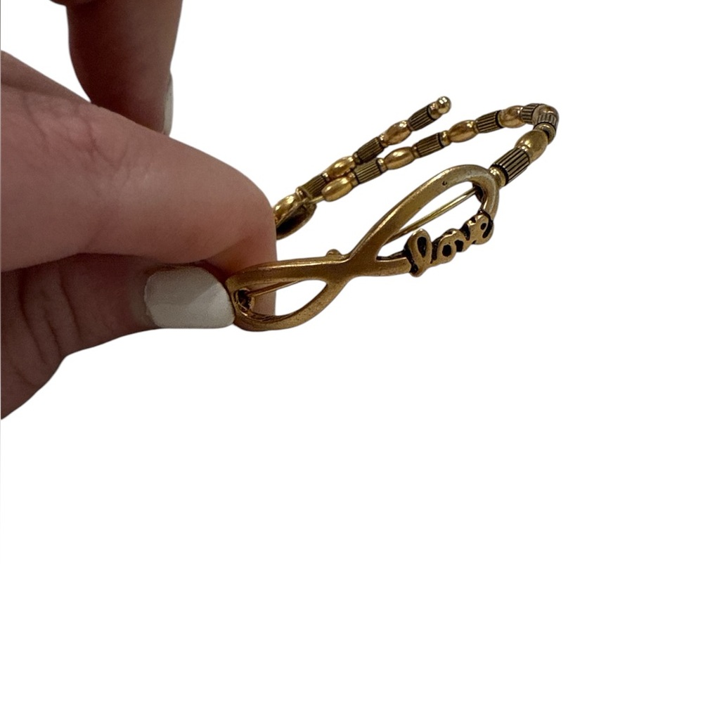 Vintage Alex and Ani Infinite Love wrap bangle beaded bracelet expandable